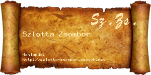 Szlotta Zsombor névjegykártya